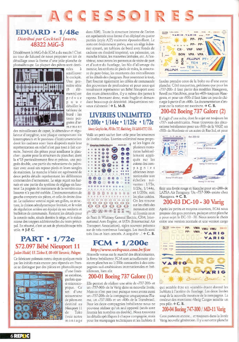 Replic 109 - Ju 388L, Do-24T, Fiat G-91 R3, Reznak, Technic - Weathering